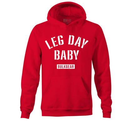 "LEG DAY BABY" Uni-Flex Hoodie (RED)