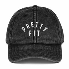 "PRETTY FIT" Dad Hat (BLACK WASH)