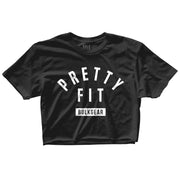 "PRETTY FIT" Crop Top (BLACK)