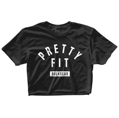 "PRETTY FIT" Finisher Crop Top (BLACK)