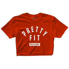 "PRETTY FIT" Raw Edge Crop Top (RED)