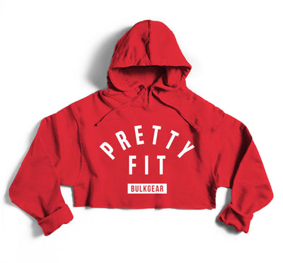 "PRETTY FIT" HYPER crop hoodie (RED) Large Only