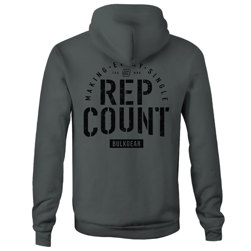 "REP COUNT" Uni-Flex Hoodie (CARBON) Small Only 6 left