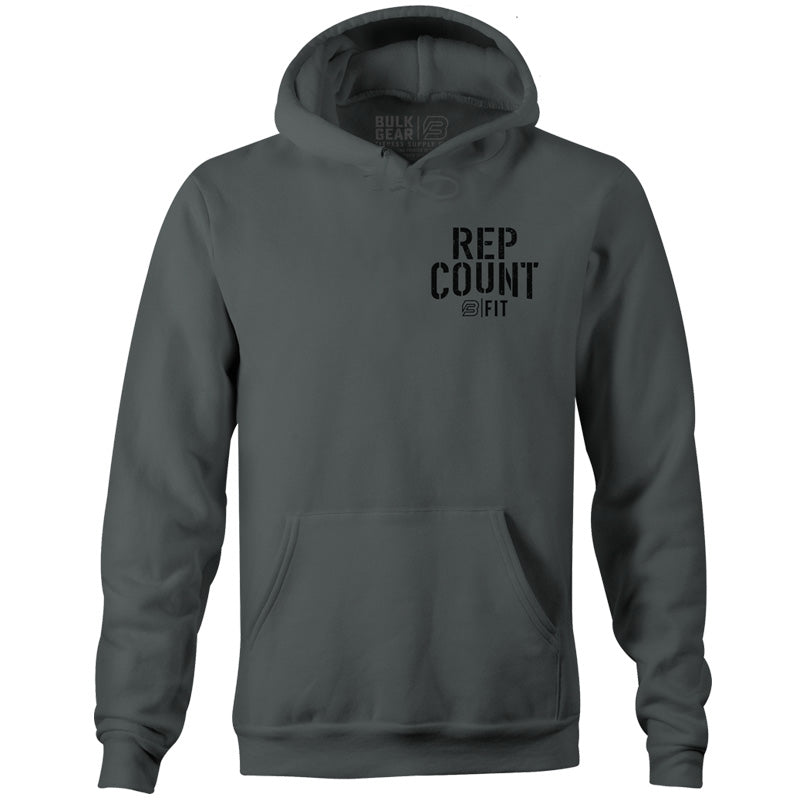 "REP COUNT" Uni-Flex Hoodie (CARBON) Small Only 6 left